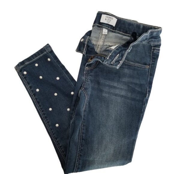 Crown & Ivy Girls Denim Jeans Size 7 - Picture 1 of 10
